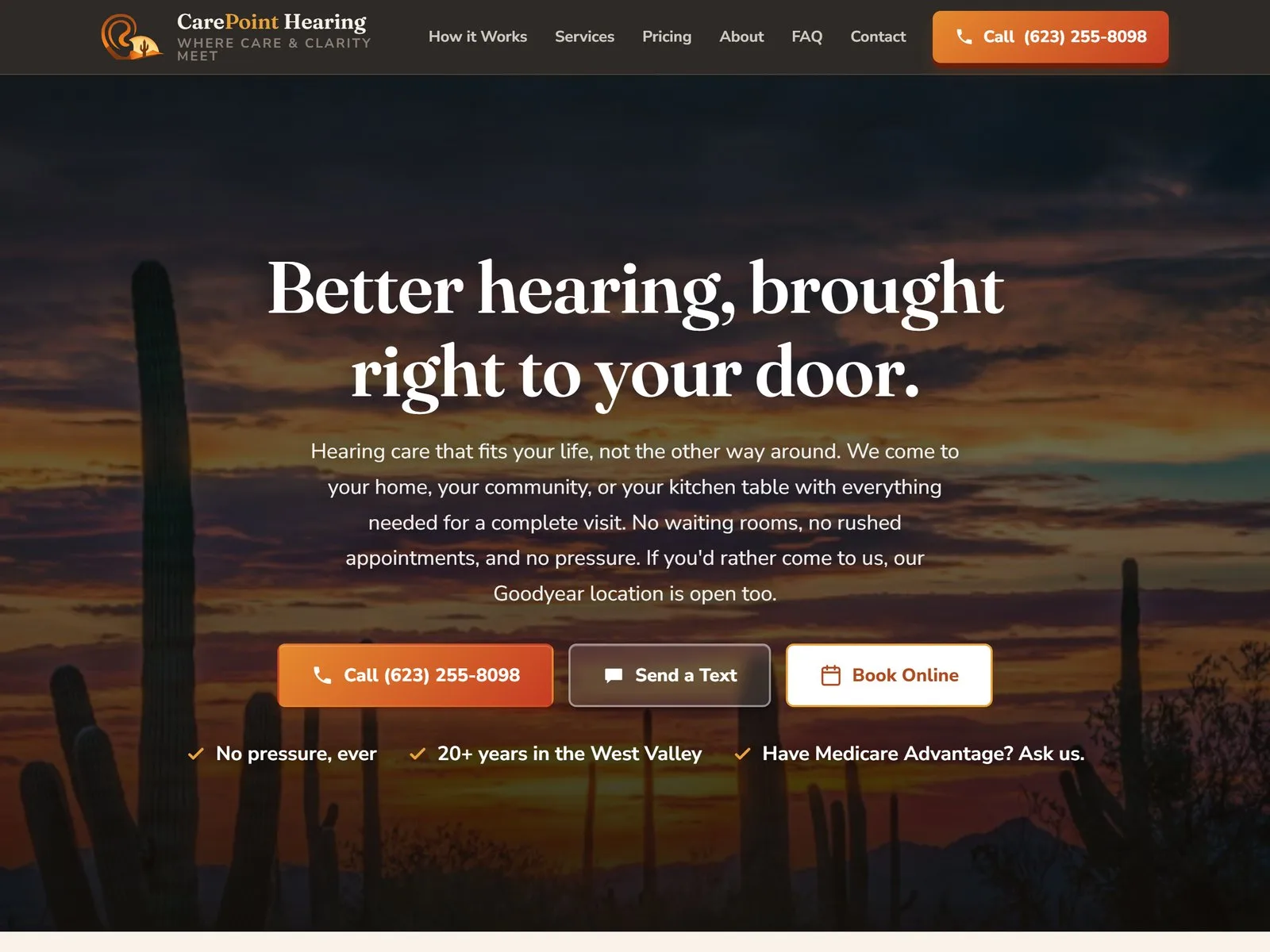 CarePoint Hearing homepage: better hearing, brought right to your door