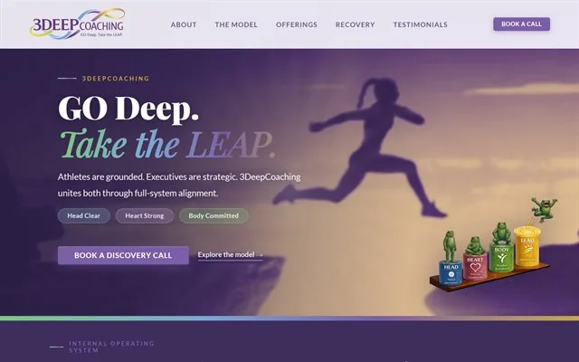 3Deep Coaching, a Hive-Rise client site