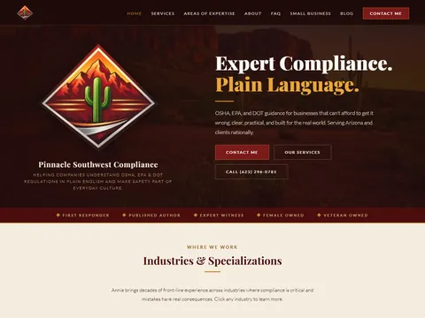 Pinnacle Southwest Compliance homepage